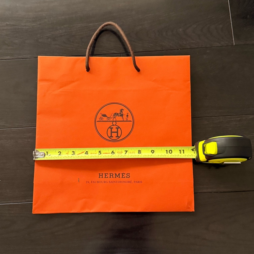 Hermes Orange Shopping Bag